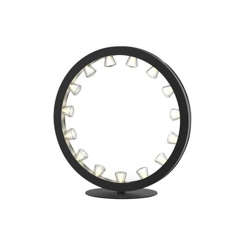 Aurora Mini Circular Anodized Black Table Lamp by JSPR For Sale - Image 13 of 13