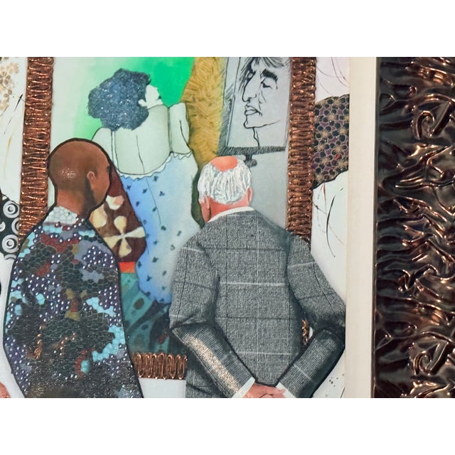 Contemporary Glynn Marcus “Spectators at the Tarkay Exhibit” Giclee on Canvas With Hand Embellishment and Bas Relief Signed and Numbered For Sale In New York - Image 6 of 13