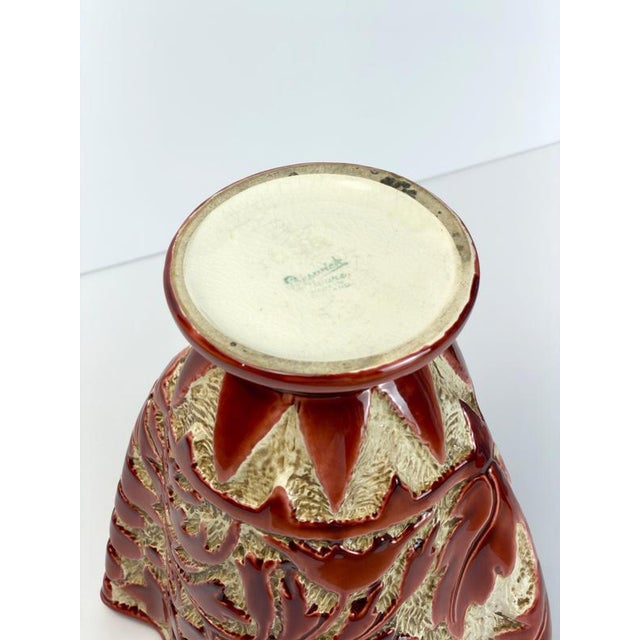 Brown Art Deco Red Glazed Ceramic Model 656 Vase attributed to Beswick, England, 1930s For Sale - Image 8 of 10