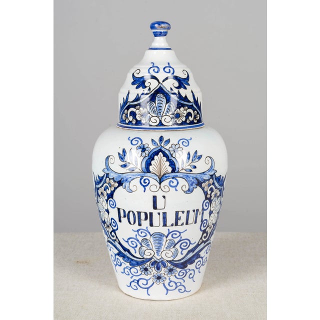 19th Century Delft Faience Apothecary Jar For Sale - Image 12 of 12
