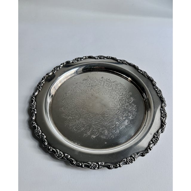 Vintage Wm. A. Rogers for Oneida Silversmith Ltd. "Royal Provincial" Silver Plate Serving Tray. Drinks. Centerpiece....