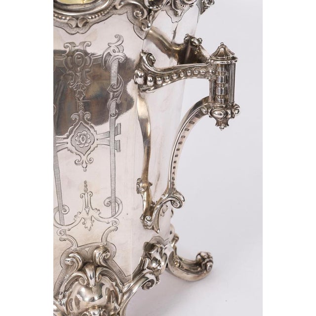 Antique Wine Cooler Champagne Ice Bucket from Elkington, Mason & Co, 1849 For Sale - Image 6 of 16