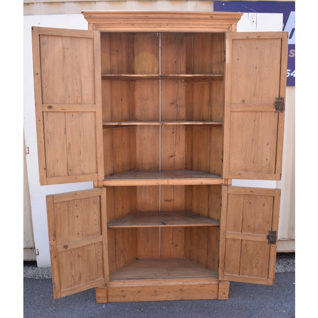 English Pine Four Door Corner Cupboard, Circa 1860 For Sale - Image 10 of 12