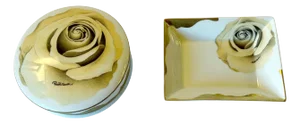 Roberto Cavalli Set of Porcelain Box and Tray - Set of 2