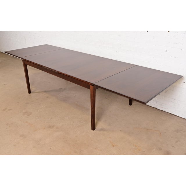 Arne Vodder for H. Sigh & Son's Danish Modern Rosewood Extension Dining Table, Newly Refinished For Sale - Image 15 of 15