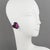 Richard Kerr Jeweled Clip Earrings Black and Fuchsia For Sale - Image 9 of 9