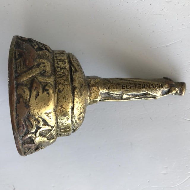 Antique Victorian Brass Bell with Figures, 19th Century For Sale - Image 14 of 18