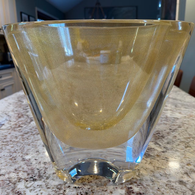 2010s Thomas Fuchs Otium Ovale Gold Vase – 22k Gold Leaf Murano Glass – Italy For Sale - Image 5 of 10