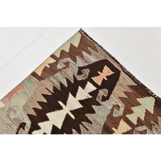 Vintage Turkish Kilim Rug For Sale - Image 9 of 14