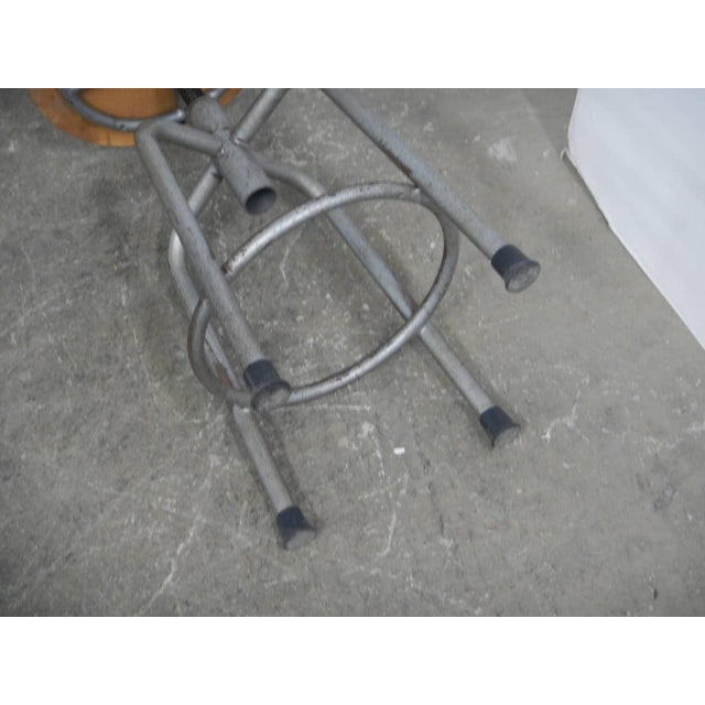 Wood Vintage Four-Foot Stool, 1960 For Sale - Image 7 of 9