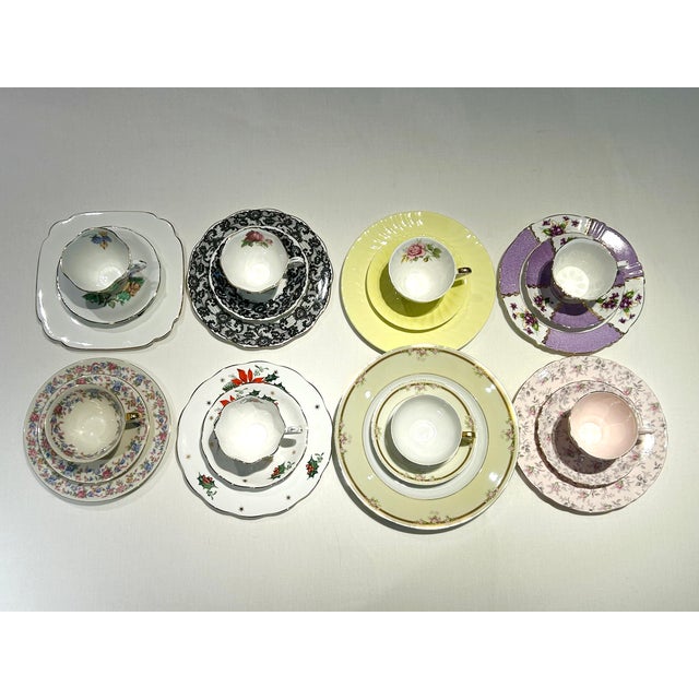 Beautiful Vintage Sets of China Tea Cups, Saucers, and Plates