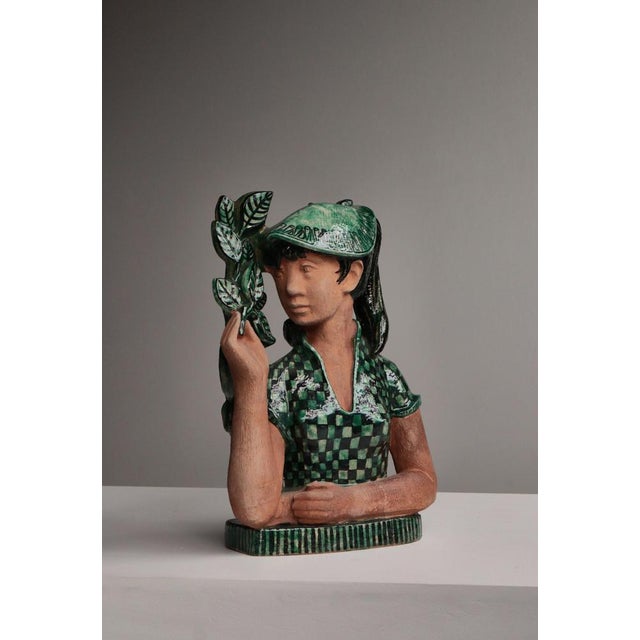 Helge Christoffersen, Young Woman, Denmark, 1940s, Ceramic For Sale - Image 9 of 18