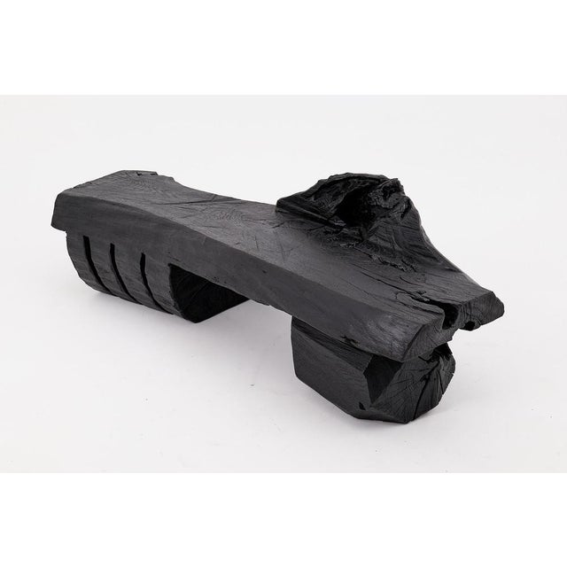 Early 21st Century Charred Wood Bench by Logniture For Sale - Image 5 of 15