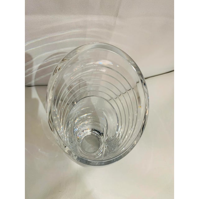 1990s 1990s Lenox Crystal Asymmetrical Swirl Vase For Sale - Image 5 of 10