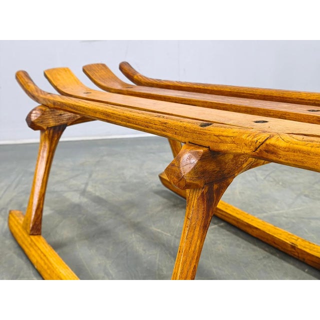 Oak Sled, Former Czechoslovakia, 1930s For Sale - Image 13 of 15