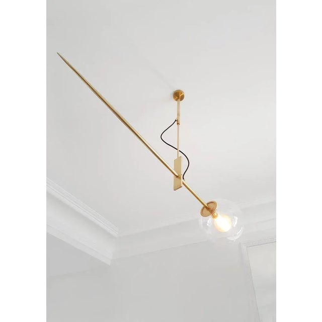 Hasta Brass Hanging Lamp by Jan Garncarek For Sale - Image 10 of 12