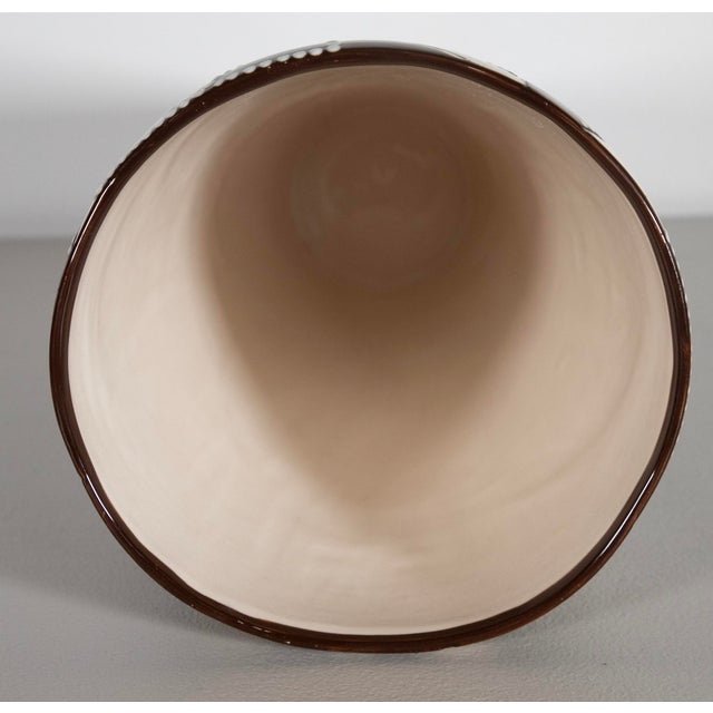2000 - 2009 Madoda Fani – South African Brown & Cream Art Pottery Vase, 2003, 15" For Sale - Image 5 of 7