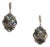Pair of Abalone Shell, Diamonds and Tanzanite Dangle Earrings For Sale