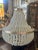 Currey & Company Mid-Century Frosted Sea Glass Bead Chandelier With Silver-Toned Frame For Sale In Los Angeles - Image 6 of 12