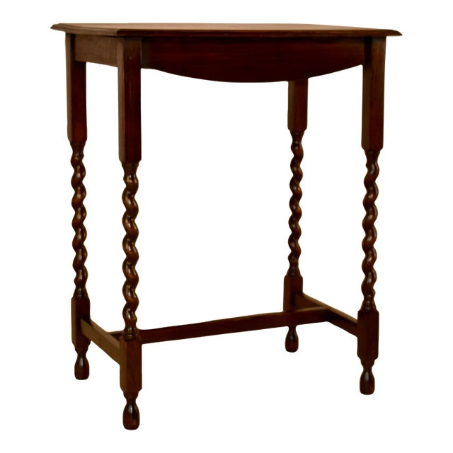 Circa 1900 Edwardian Oak Side Table From England For Sale
