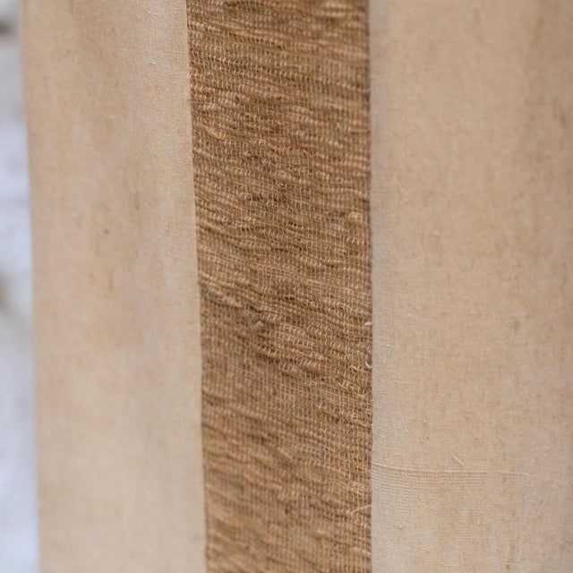 Bamboo and Fabric Lamp in the style of Louis Sognot, 1960s For Sale - Image 9 of 12