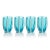 Pesaro Stripe Glasses - Aqua Blue, Set of 4 For Sale - Image 4 of 4