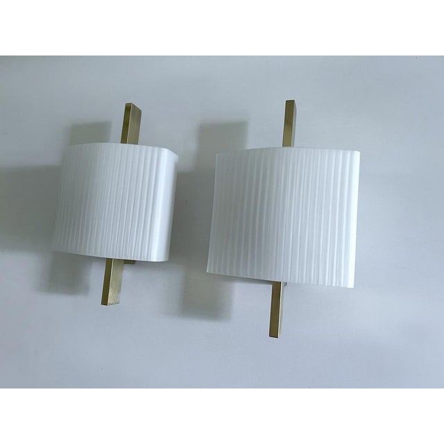 Vintage Space Age Brass Sconces from Hillebrand Lighting, 1960s, Set of 2 For Sale - Image 4 of 18