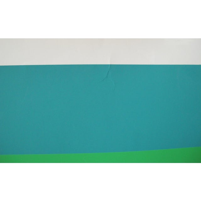 1968 Orignal French Exhibition Poster - Josef Albers, Denise Rene Gallery (Blue) For Sale - Image 4 of 7