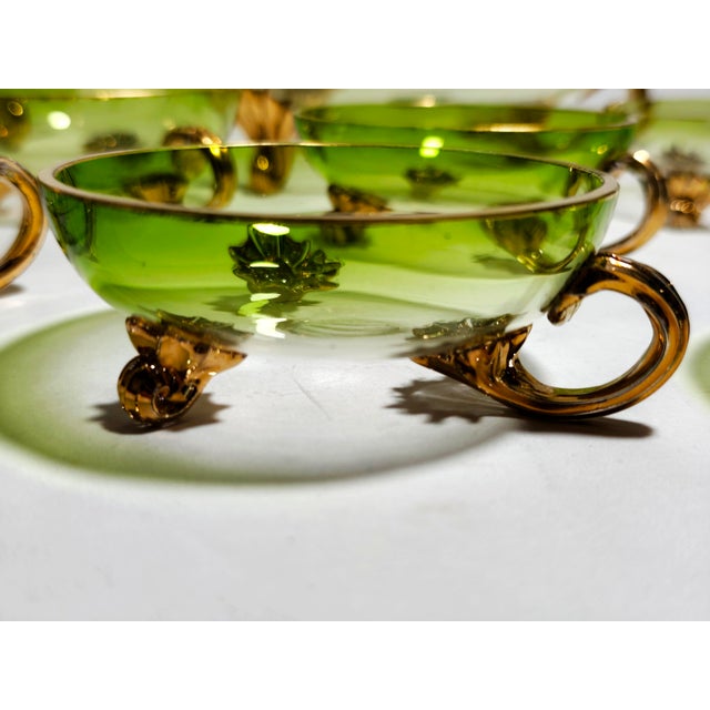 1950s Venetian Crystal Punch Set, Italy, 1940s, Set of 13 For Sale - Image 5 of 12