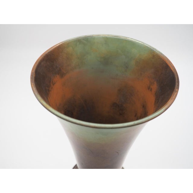Art Deco Bronze Vase Ystad Metal, 1940s For Sale - Image 6 of 9