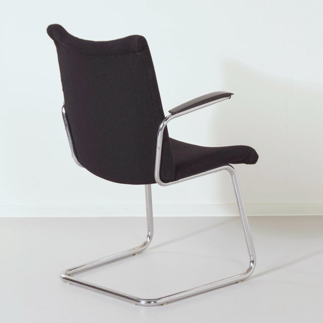 1950s Model 3014 Tubular Chair with Armrests by Toon De Wit for De Wit, 1950s For Sale - Image 5 of 11