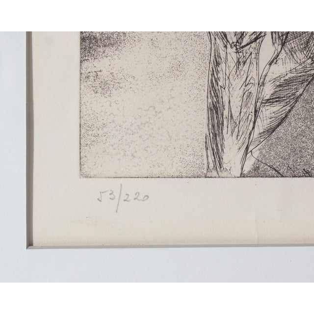 Mid 20th Century “Femme Au Visage” Abstract Etching by Germaine Richier For Sale - Image 5 of 8