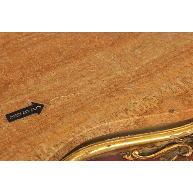 Italian Rococo Style Long Marble Top Console Table For Sale - Image 17 of 18