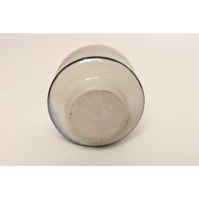 Petite Vintage Gray and Blue Studio Stoneware Vessel/Bud Vase by Deanna Nichols For Sale In New York - Image 6 of 11