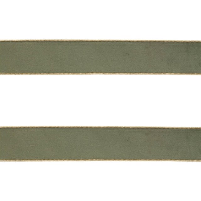 Contemporary Green Wired Ribbon (Set of 2) For Sale - Image 3 of 3