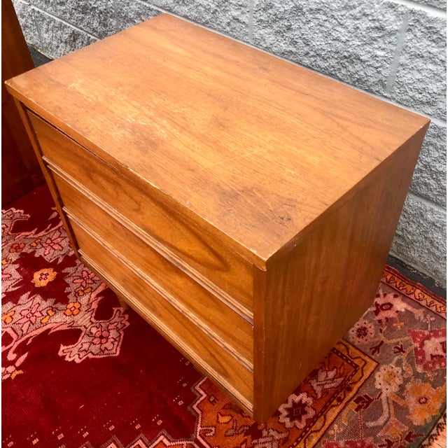 Dixie Mid Century Modern Wooden Bedside Table Commode Chairish