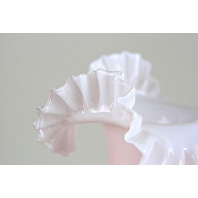 20th Century Art Nouveau Pink Glass Vase with Frilly Edge, Austria, 1900 For Sale - Image 6 of 15