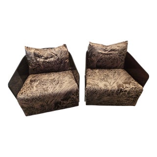 Mitchell Gold & Bob Williams Lucite Lucy Swivel Club Chairs, Pair For Sale