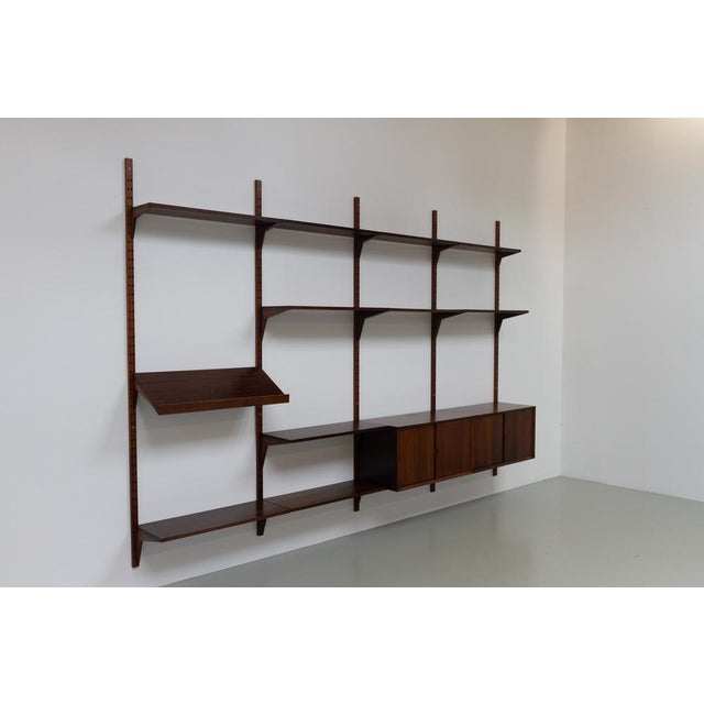 Cado Vintage Danish Pau Ferro Modular Wall Unit by Poul Cadovius for Cado, 1960s For Sale - Image 4 of 18