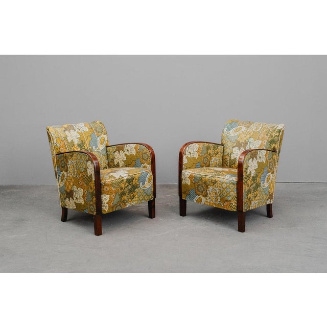 Vintage Art Deco Lounge Chairs in Birch and Pine, 1920s, Set of 2 For Sale - Image 18 of 18