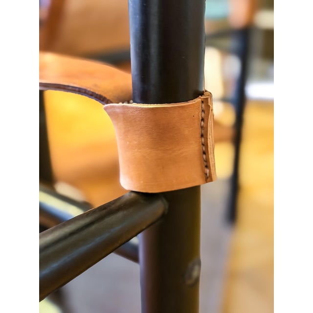 Vintage Leather Safari Chairs by Abel Gonzalez, 1960s, Set of 2 For Sale - Image 6 of 18