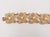 1950s Vintage 1950s Signed Napier Goldtone Faux-Pearl Flower Link Bracelet For Sale - Image 5 of 9