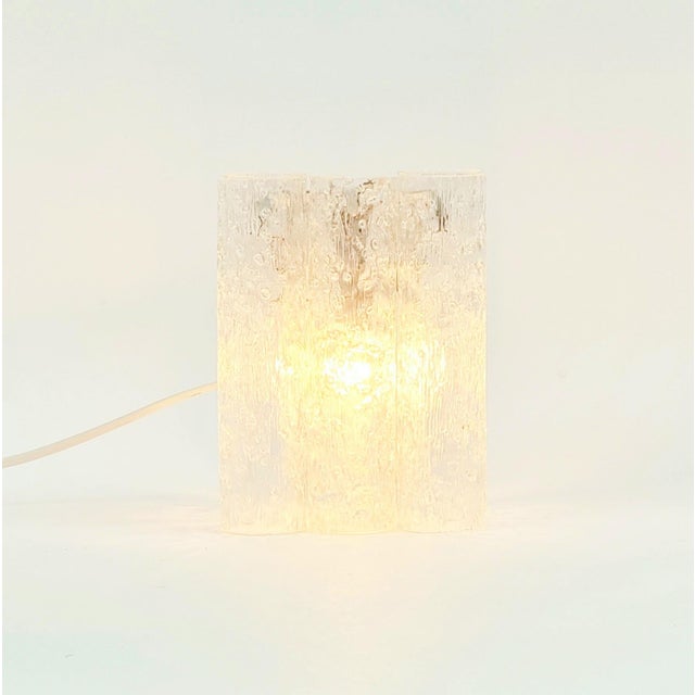 1960s Mid-Century Modern Ice Glass Wall Light from Doria Leuchten, Germany, 1960s For Sale - Image 5 of 9