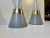 Mid-Century Modern Italian Glass and Brass Pendant Lights from Stilnovo, 1950s, Set of 2 For Sale - Image 6 of 12