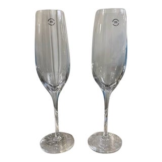 Tiffany & Co. Champagne Glass Flutes - A Pair For Sale