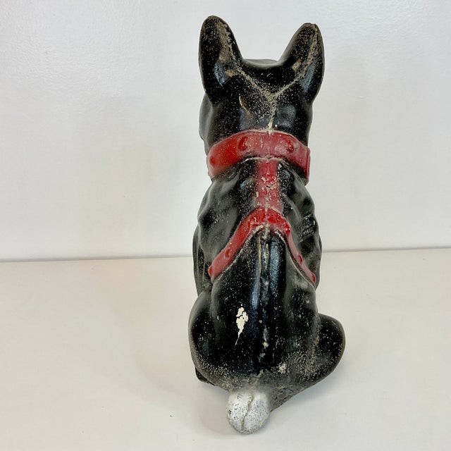 Figurative 1950s Boho Chic Outdoor Garden Frenchie French Bulldog Concrete Statue For Sale - Image 3 of 14