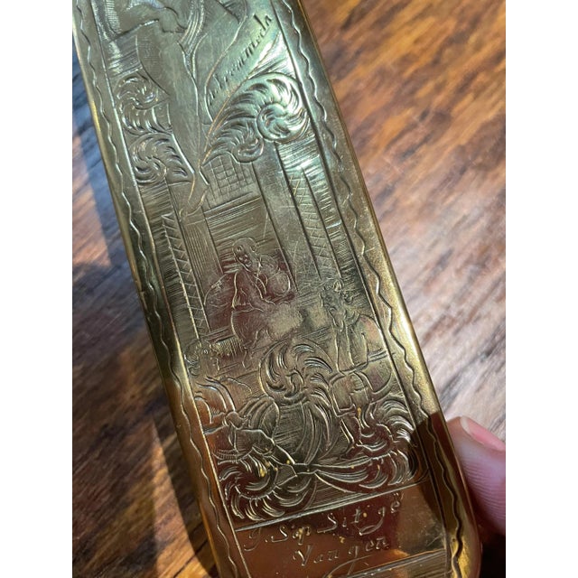 Metal 18th Century Dutch Brass Tobacco Box: Scandalous Lovers Scene For Sale - Image 7 of 10