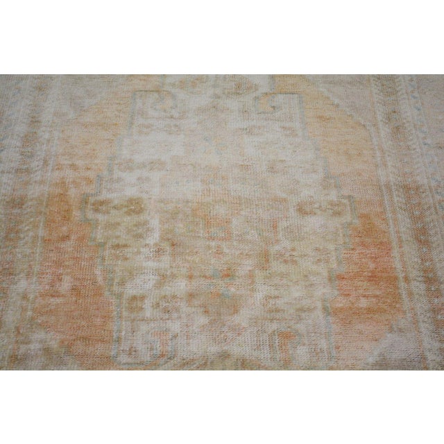 Vintage Turkish Oushak Hand Knotted Wool Rug, 4'5''x8'3'' For Sale In New York - Image 6 of 6
