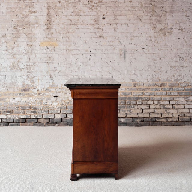 French 1850s French Louis Philippe Period Marble Top Commode For Sale - Image 3 of 9