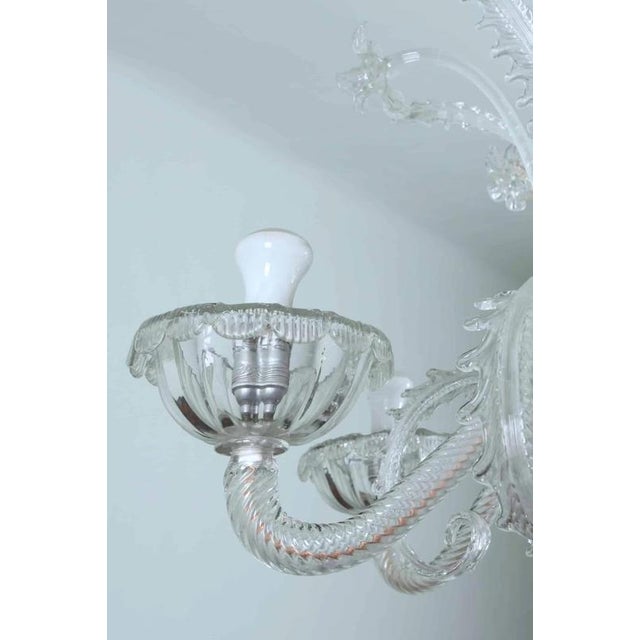 Venetian 6-Arm Chandelier in Murano Glass For Sale - Image 4 of 7
